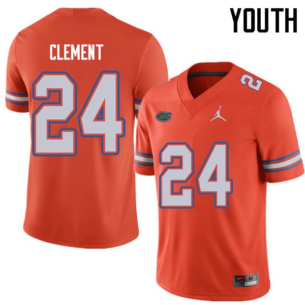Jordan Brand Youth #24 Iverson Clement Florida Gators College Football Jerseys Orange